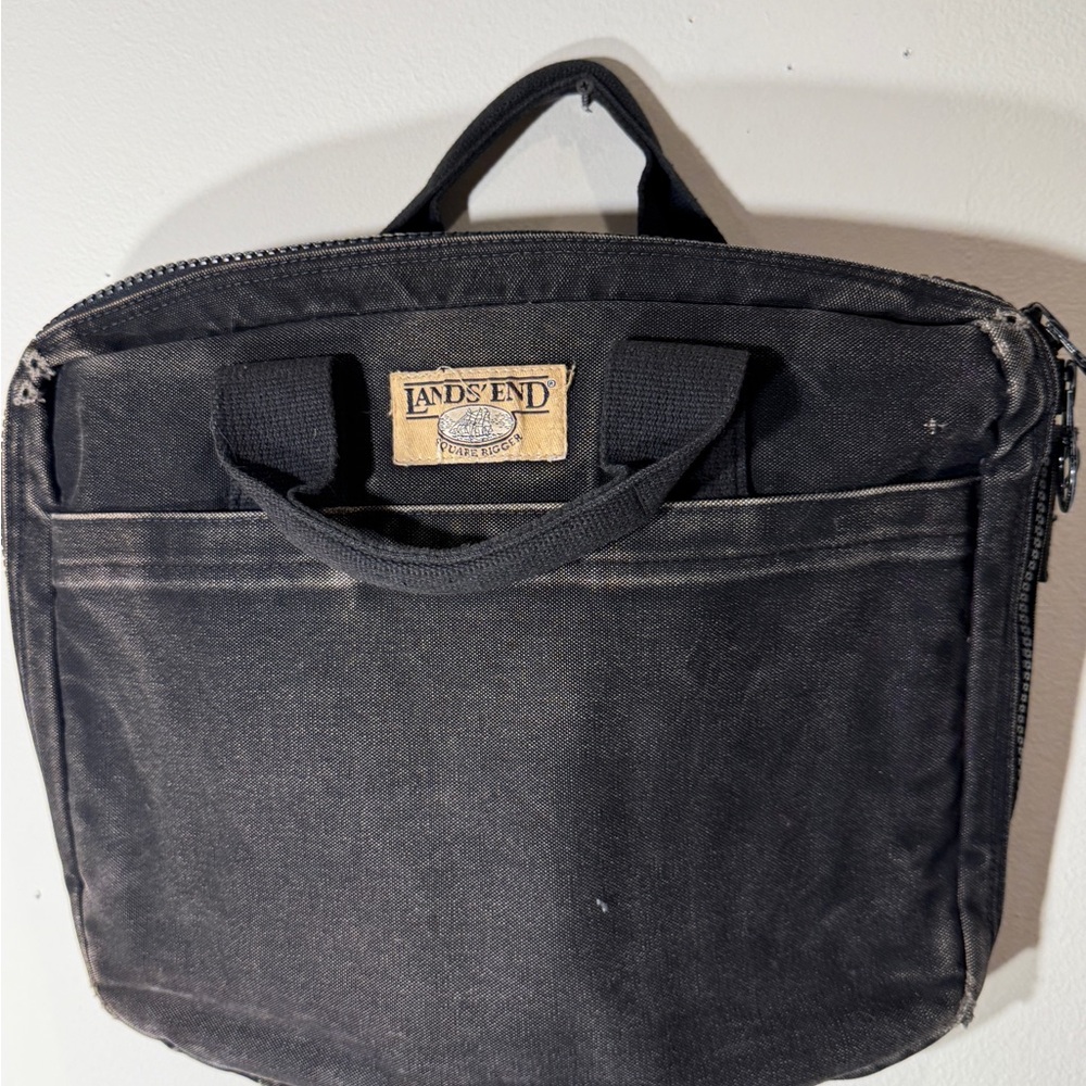 Lands' End Charcoal Laptop Bag for Men